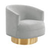 Stella Grey Velvet Swivel Chair (6563845898336)