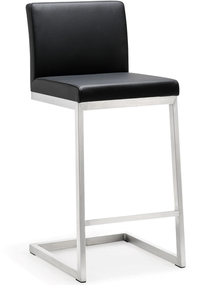 Parma Black Stainless Steel Counter Stool - Set of 2 - Al Rugaib Furniture (4576516243552)