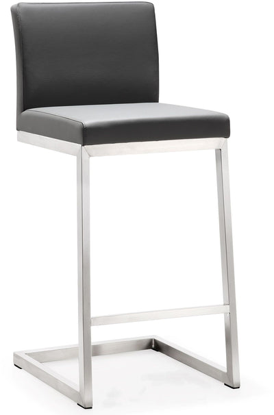 Parma Grey Stainless Steel Counter Stool - Set of 2 - Al Rugaib Furniture (4576516374624)