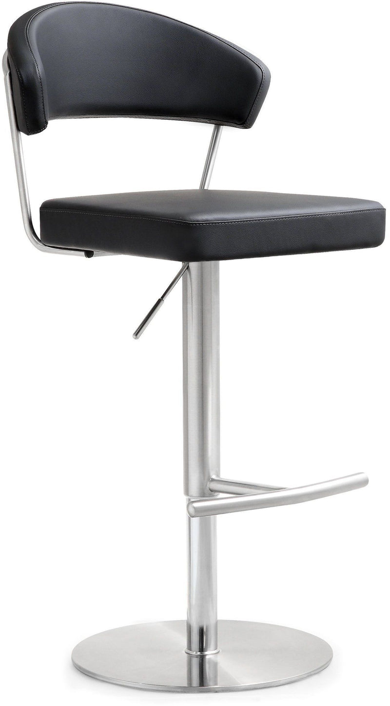 Cosmo Black Stainless Steel Barstool - Al Rugaib Furniture (4576475742304)