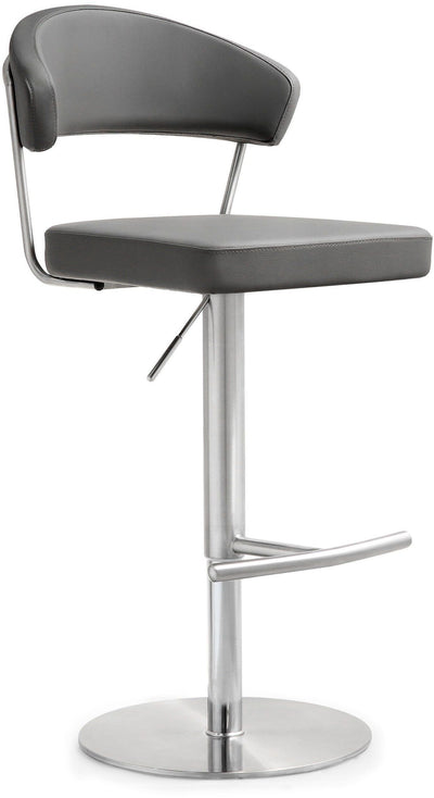 Cosmo Grey Stainless Steel Barstool - Al Rugaib Furniture (4576475807840)