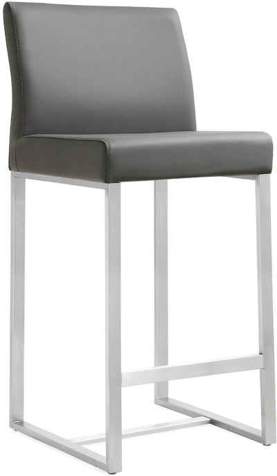 Denmark Grey Stainless Steel Counter Stool (Set of 2) - Al Rugaib Furniture (4576477675616)