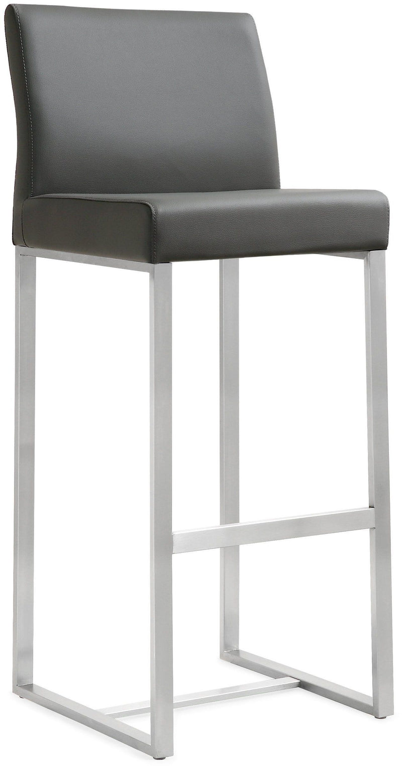Denmark Grey Stainless Steel Barstool (Set of 2) - Al Rugaib Furniture (4576477642848)
