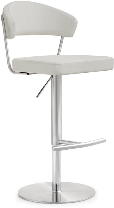 Cosmo Light Grey Stainless Steel Barstool - Al Rugaib Furniture (4576475840608)