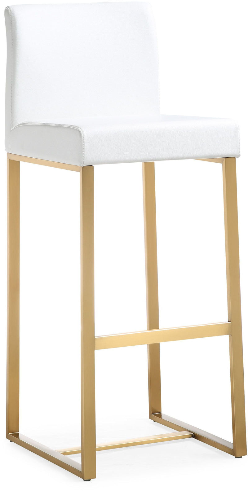 Denmark White Gold Steel Barstool (Set of 2) - Al Rugaib Furniture (4576477708384)