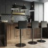 Amalfi Black on Black Steel Barstool - Al Rugaib Furniture (4576361054304)