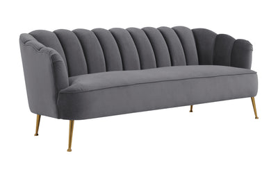Daisy Petite Grey Velvet 4 Seater Sofa (6591816892512)