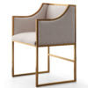 Atara Cream Velvet Gold Chair - Al Rugaib Furniture (4576463061088)