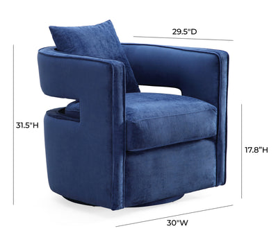Kennedy Navy Swivel Chair (4576499826784)