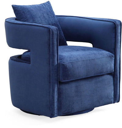 Kennedy Navy Swivel Chair - Al Rugaib Furniture (4576499826784)