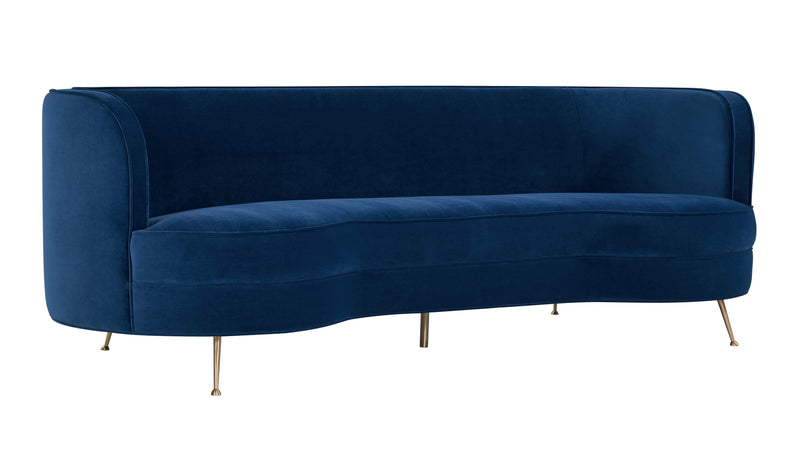Flare Navy Velvet Sofa - Al Rugaib Furniture (4576488357984)