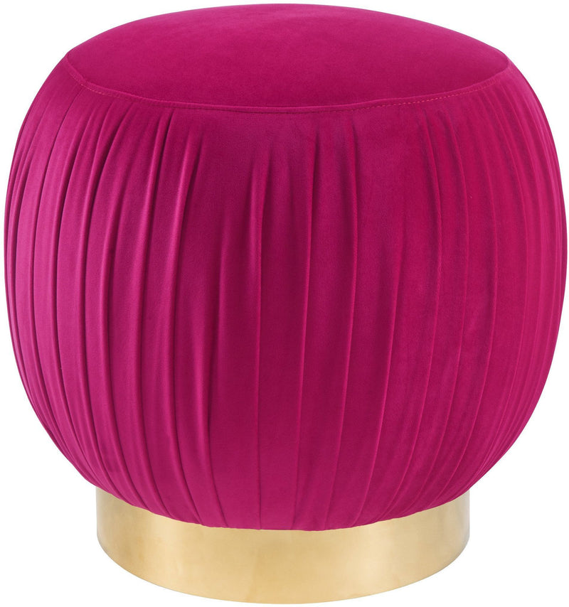 Tulip Pink Velvet Ottoman - Al Rugaib Furniture (4576531546208)