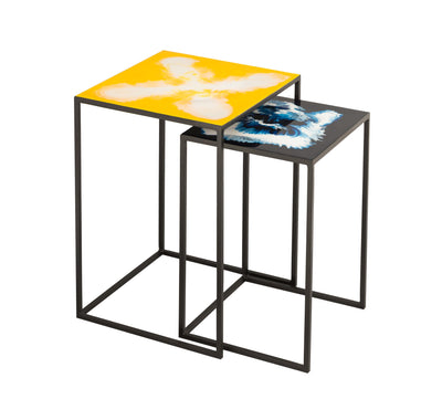 Enamel Side Tables - Set of 2 - Al Rugaib Furniture (4576483868768)