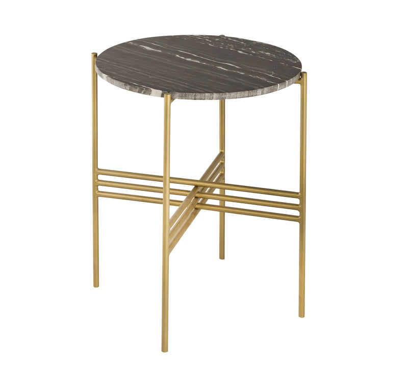 Cress Black Marble Side Table - Al Rugaib Furniture (4576476102752)
