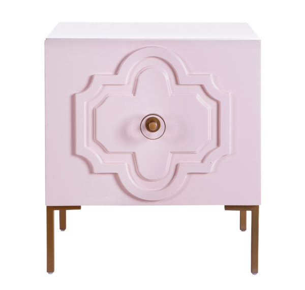 Anna Grey-pink Lacquer Side Table (4576361807968)