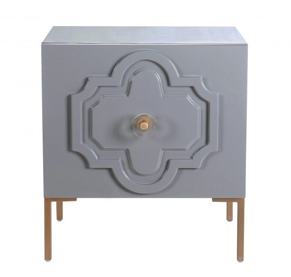 Anna Grey Lacquer Side Table (6613356544096)