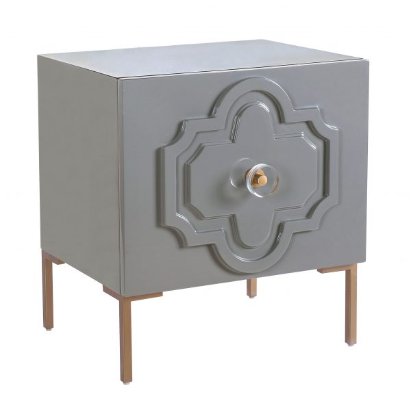 Anna Grey Lacquer Side Table (6613356544096)