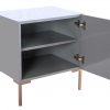 Anna Grey Lacquer Side Table - Al Rugaib Furniture (4576361807968)
