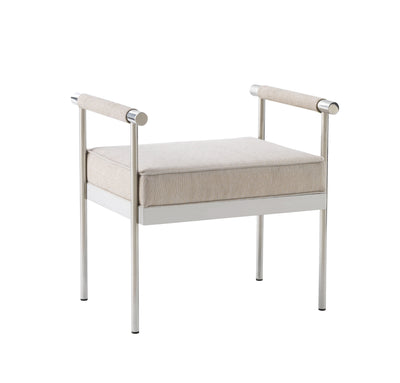 Diva Cream Velvet Bench - Al Rugaib Furniture (4576479182944)