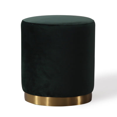 Opal Green Velvet Ottoman - Al Rugaib Furniture (4576514736224)