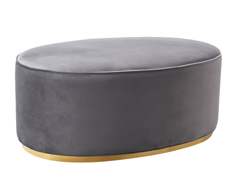 Scarlett Grey Ottoman - Al Rugaib Furniture (4576524566624)