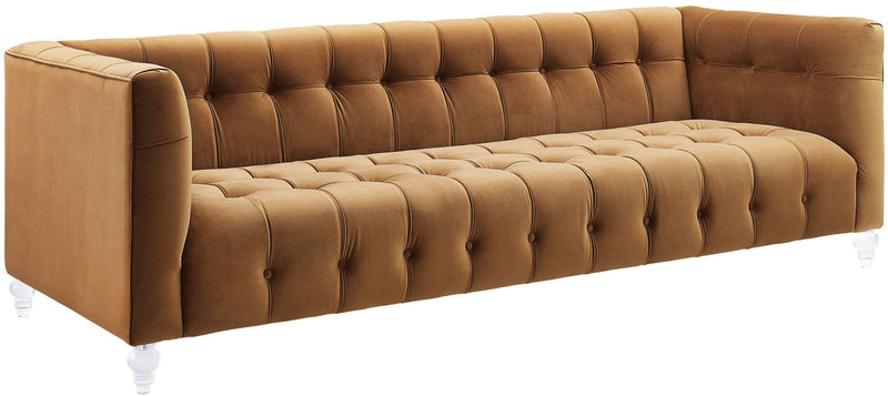 Bea Cognac Velvet Sofa - Al Rugaib Furniture (4576465977440)