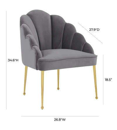 Daisy Petite Grey Velvet Chair (2282252271712)