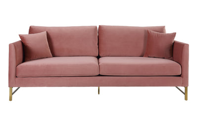 Massi Rose Velvet Sofa - Al Rugaib Furniture (4576508313696)
