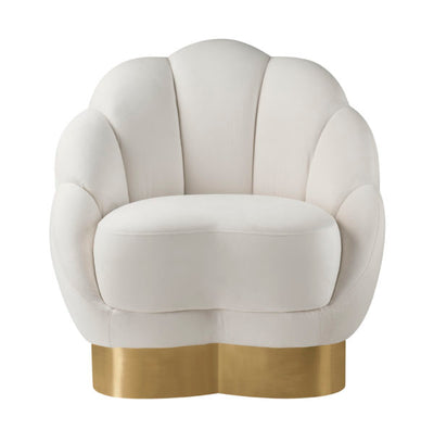 Bloom Cream Velvet Chair (6613357232224)