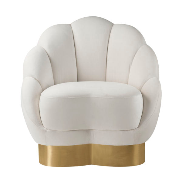 Bloom Cream Velvet Chair (6613357232224)
