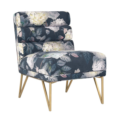 Kelly Floral Velvet Chair - Al Rugaib Furniture (4576499400800)