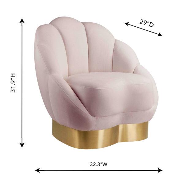 Bloom Blush Velvet Chair - Al Rugaib Furniture (4482876997728)
