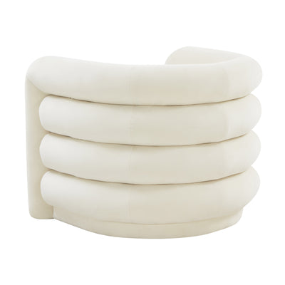 Curves Cream Velvet Lounge Chair (6563845505120)