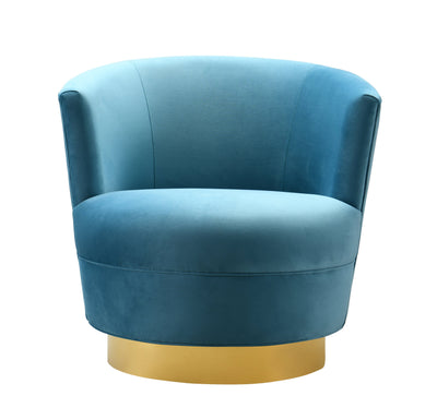 Noah Lake Blue Swivel Chair - Al Rugaib Furniture (4576512802912)