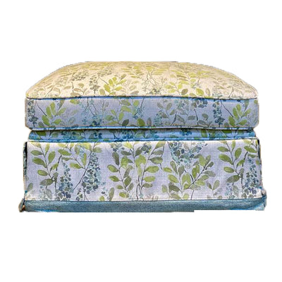 WOOD FRAME UPHOLSTERED ACCENT OTTOMAN KD / KD (6593340932192)