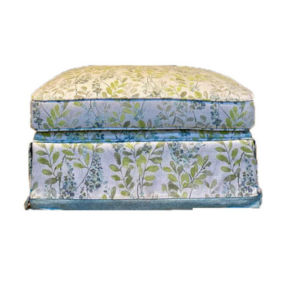 WOOD FRAME UPHOLSTERED ACCENT OTTOMAN KD / KD (6593340932192)