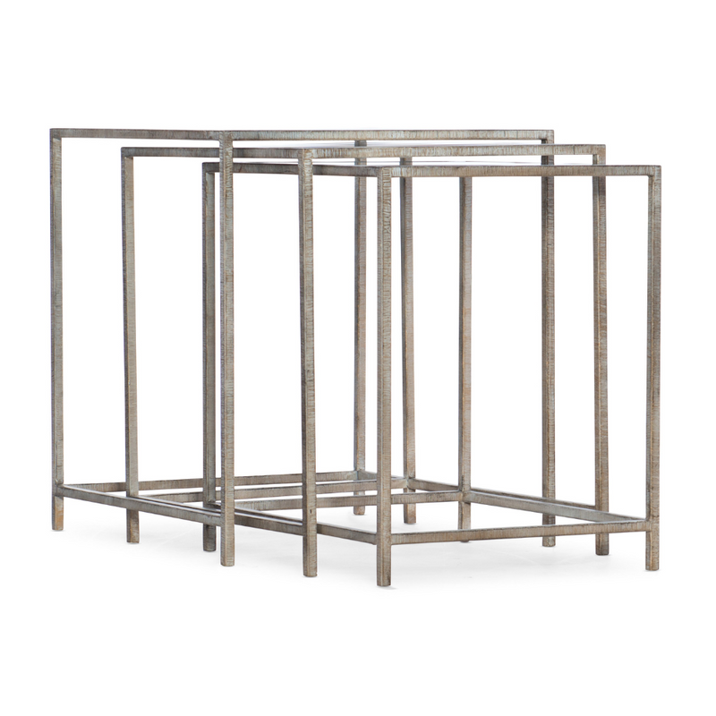 Wavecrest Metal and Glass Nesting Tables (4688715808864)