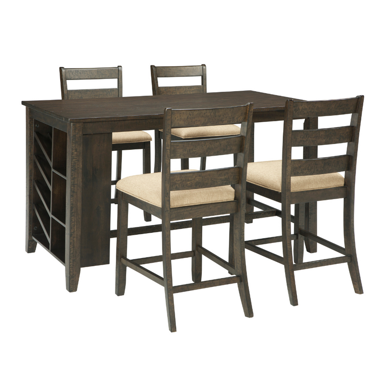 Rokane Counter Height Dining Table and 4 Barstools Set (6606157447264)