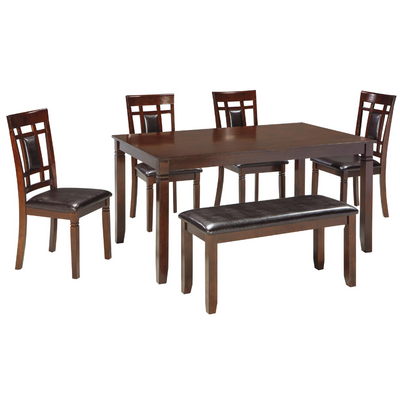 Bennox Dining Table and Chairs with Bench (Set of 6) (6602233282656)