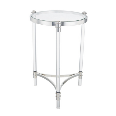 Acrylic Accent table Shinny sliver
