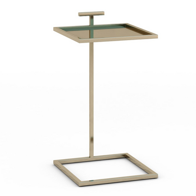Brass 14" Maisie Accent Table Square