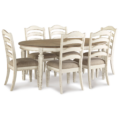 Realyn 7 Pieces Oval Dining Room Extension Table (6623608111200)