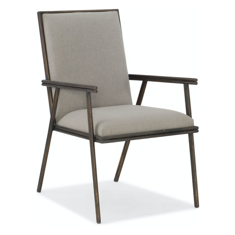 Fairview Metal Upholstered Arm Chair (4688804544608)