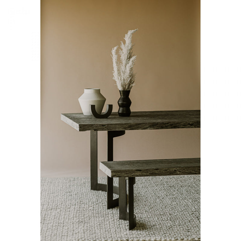 Bent Dining Table Small Weathered Grey (6603385864288)