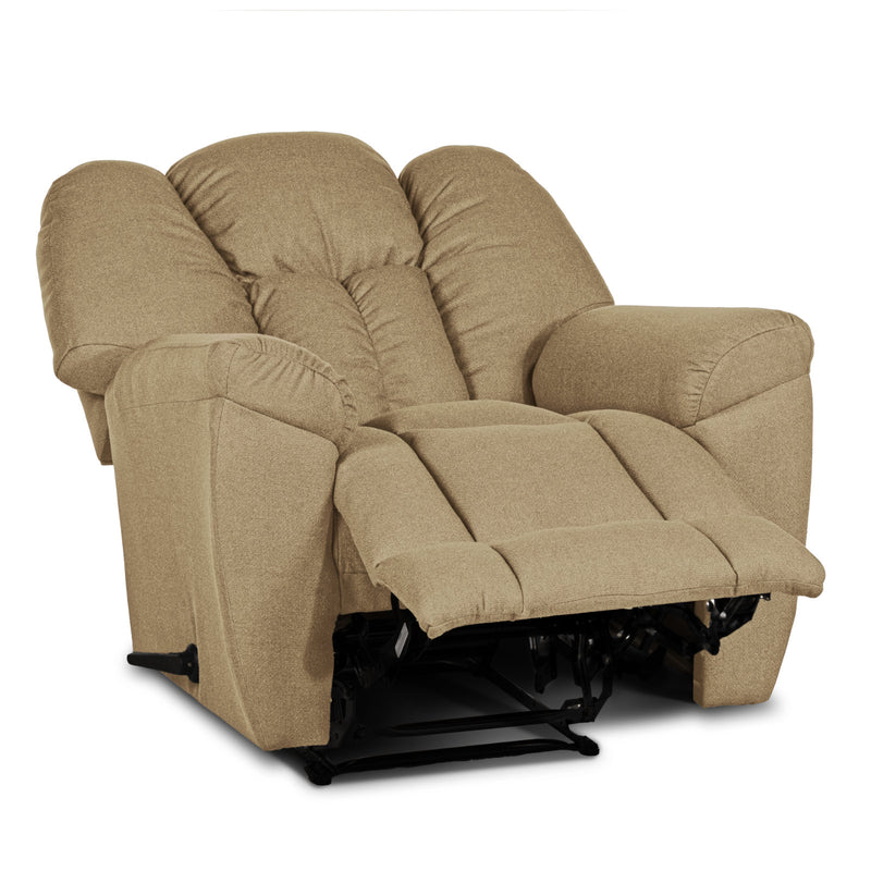 Versace Rocking & Rotating Recliner Upholstered Chair with Controllable Back - Light Grey-905170-G (6613425815648)