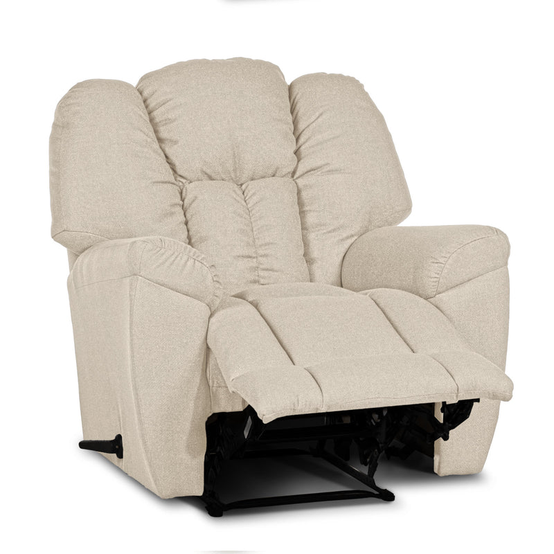 Versace Rocking & Rotating Recliner Upholstered Chair with Controllable Back - White-905170-W (6613426012256)