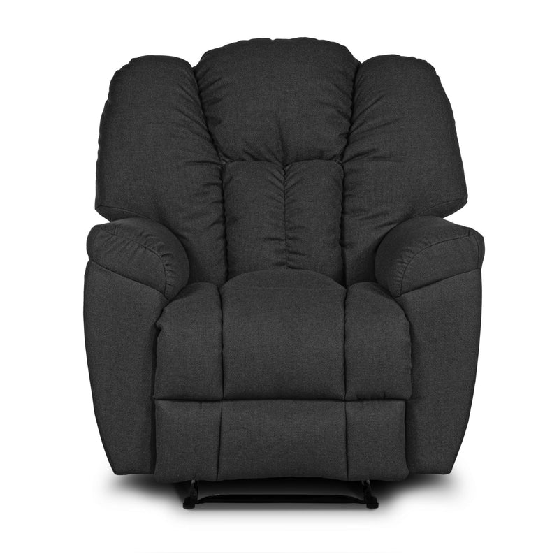 Versace Rocking Recliner Upholstered Chair with Controllable Back - Dark Grey-905169-DG (6613425324128)