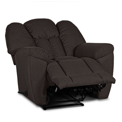 Versace Rocking Recliner Upholstered Chair with Controllable Back - Dark Brown-905169-BR (6613425160288)