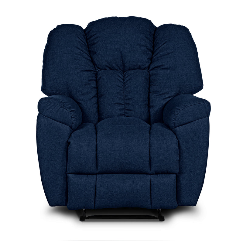 Versace Rocking & Rotating Recliner Upholstered Chair with Controllable Back - Blue-905170-B (6613425651808)