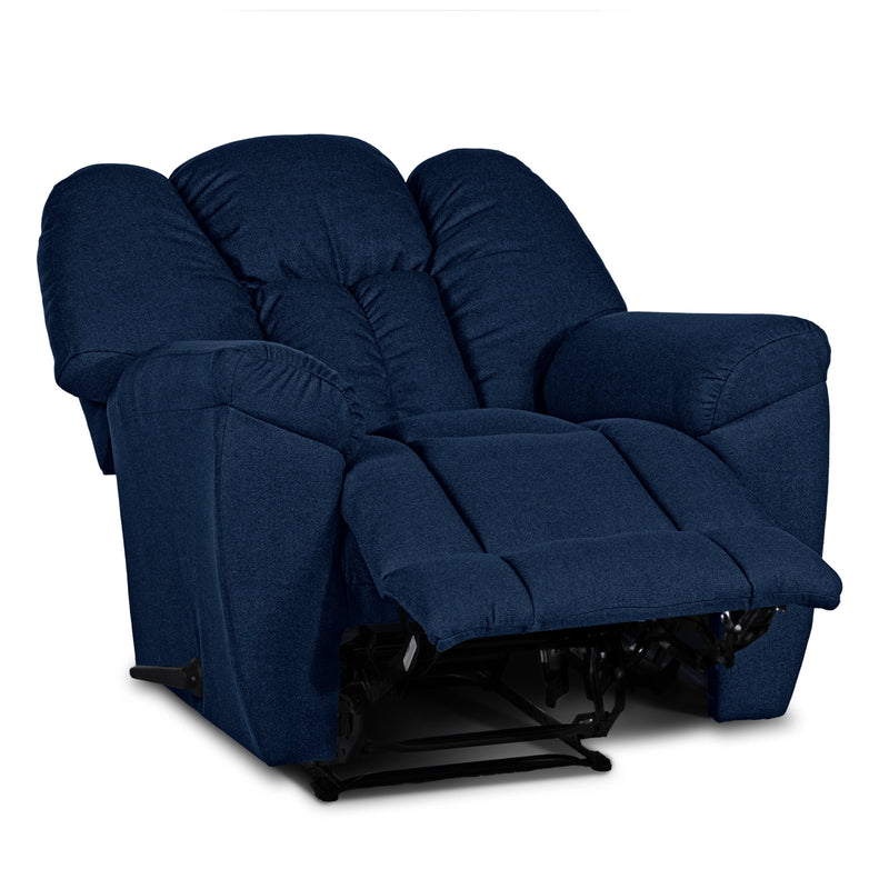 Versace Rocking & Rotating Recliner Upholstered Chair with Controllable Back - Blue-905170-B (6613425651808)